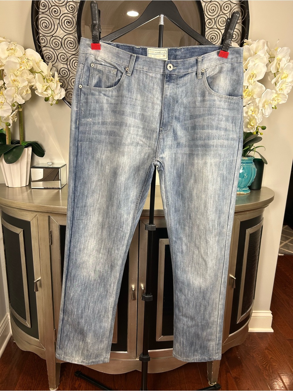 Alexander Julian Light Blue Straight-Leg Women's Jeans
